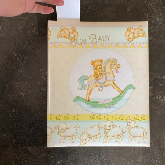 Vintage 80s Hallmark Keepsake Album adopted child baby memory book unisex - Picture 2 of 16